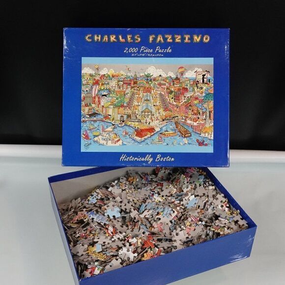 Charles Fazzino Historically Boston Glitter Puzzle - Picture 6 of 12